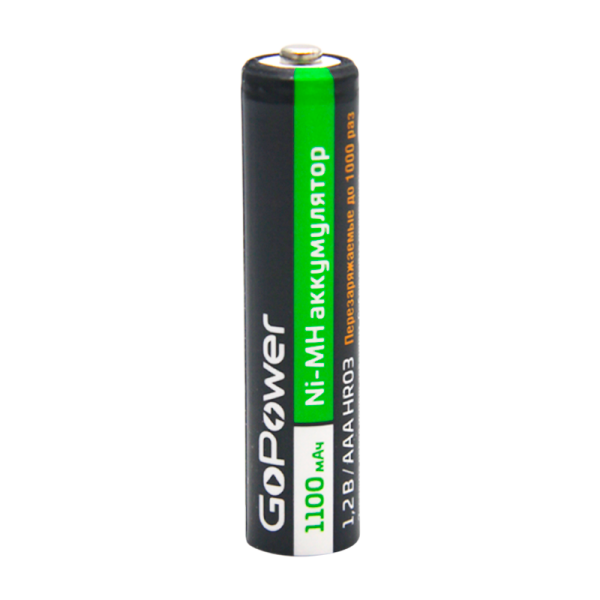 Аккумулятор бытовой GoPower HR03 AAA BL2 NI-MH 1100mAh (2/20/320)