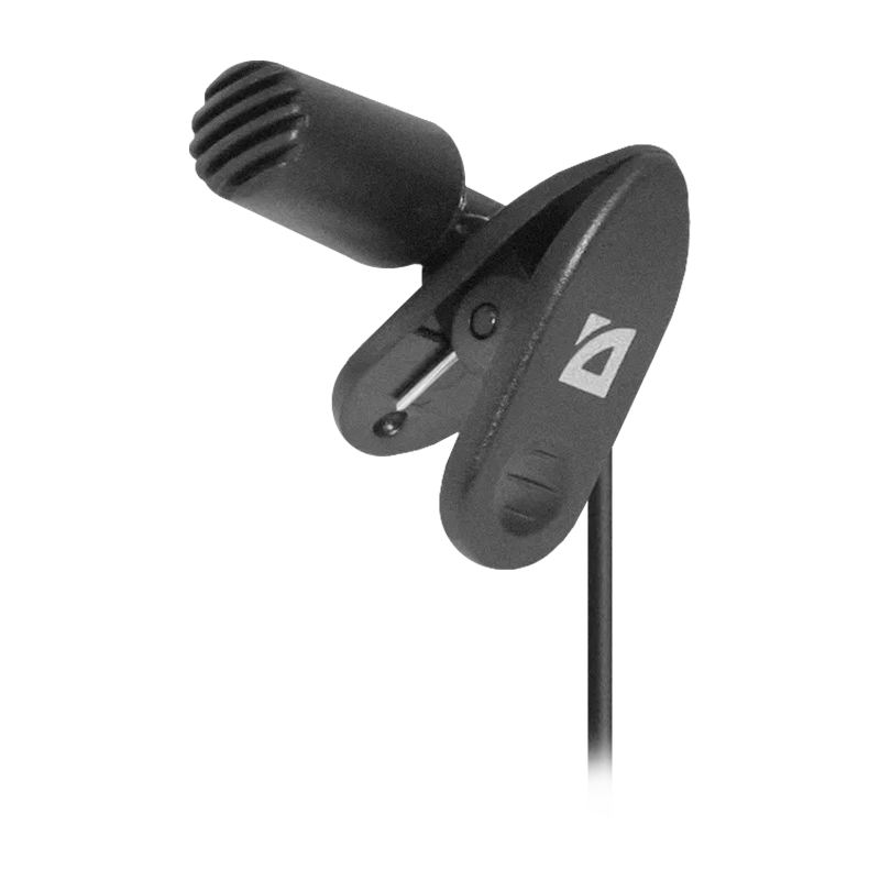 Микрофон Defender MIC-109 конденсаторный 54 дБ 1.8м на прищепке черный (1/50)