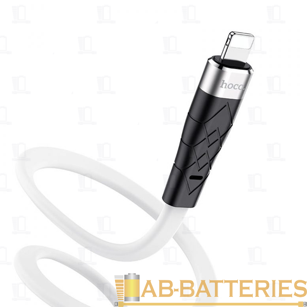 Кабель HOCO X53 USB (m)-Lightning (m) 1.0м 2.4A силикон белый (1/31/310)
