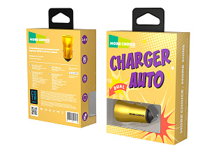Автомобильное З/У MORE CHOICE AC31 2USB 2.4A золотой
