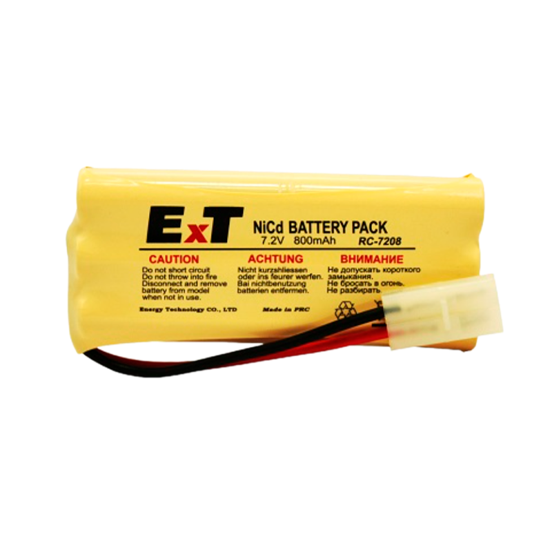 Аккумулятор ET RC-7208VSM PK1 чёрный, 7.2V, 800mAh, Ni-Cd, в ряд
