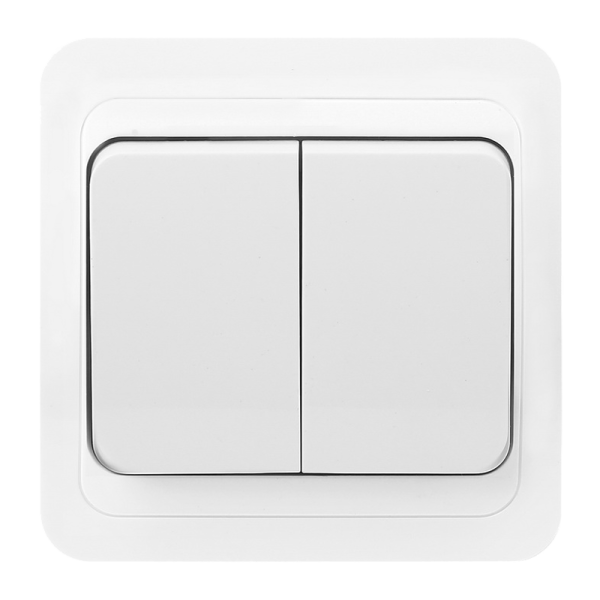 Выключатель Smartbuy 2-клавишный 10А белый "Марс" (SBE-02w-10-SW2-0)