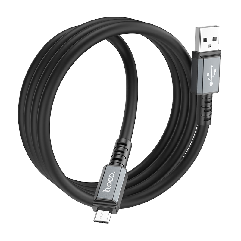 Кабель HOCO X85 USB (m)-microUSB (m) 1.0м 2.4A TPE черный (1/35/350)