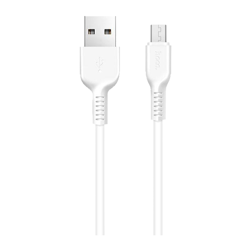 Кабель HOCO X20 USB (m)-microUSB (m) 1.0м 2.4A ПВХ белый (1/30/300)