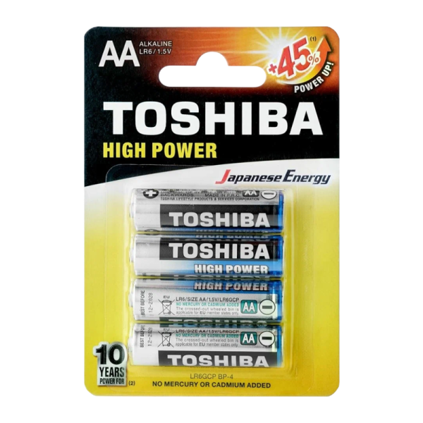 Батарейка Toshiba LR6 AA BL4 Alkaline 1.5V (4/48/192)