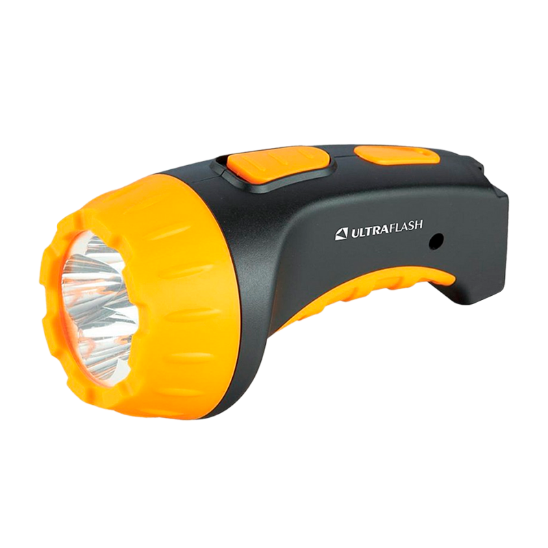 Фонарь туристический Ultraflash LED3804 0.5W 4LED от аккумулятора IP22 прямая подзарядка черный желт