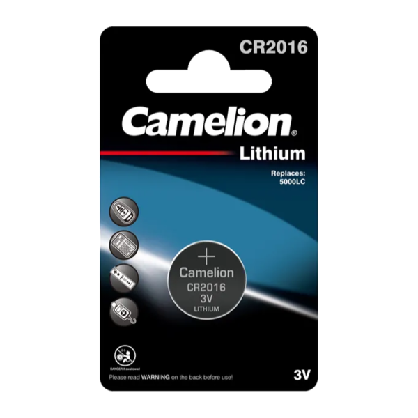 Батарейка Camelion CR2016 BL1 Lithium 3V (1/10/1800)