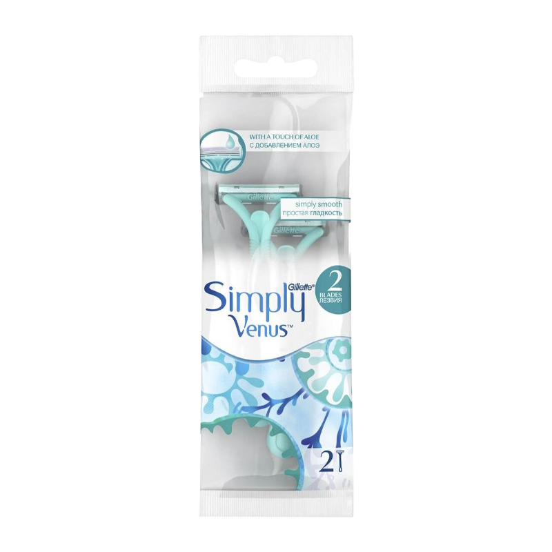 Бритва Gillette VENUS Simply 2 (Satin Care) 2 лезвия 2шт. (1/24)
