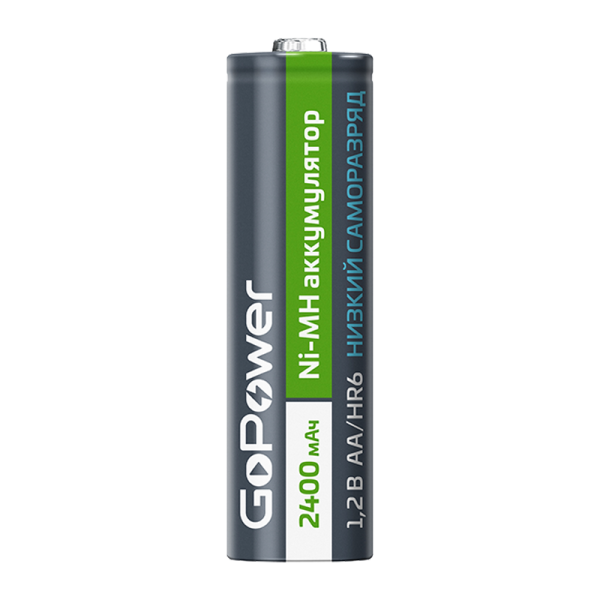 Аккумулятор предзаряженный RTU GoPower HR6 AA BL2 NI-MH 2400mAh (2/20/240)