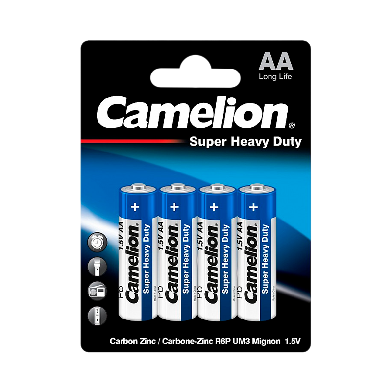 Батарейка Camelion BLUE R6 AA BL4 Heavy Duty 1.5V (4/48/960)