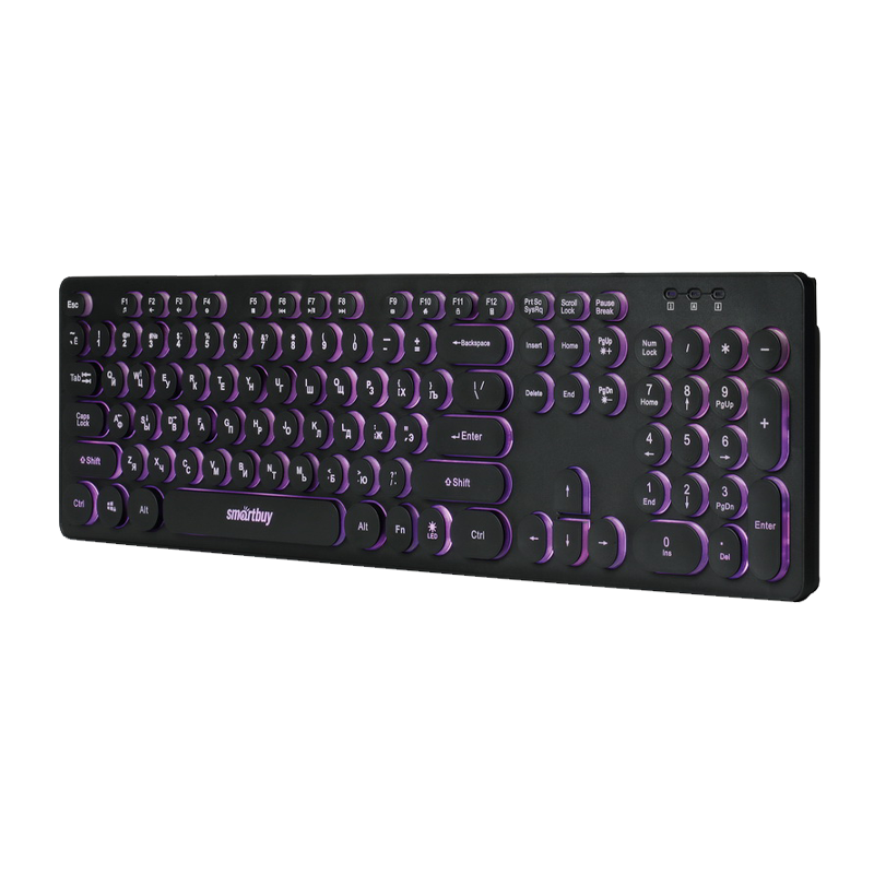 Клавиатура проводная Smartbuy 328 ONE классическая USB 1.5м мультимед. черный (1/20)