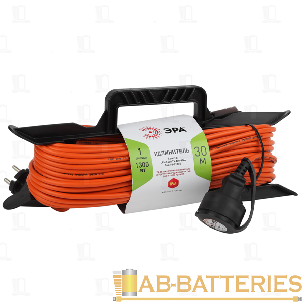 Удлинитель силовой ЭРА UFx 1р.Б/З 6A 30.0м ПВС 2x0.75мм² IP44 (1/6/144)