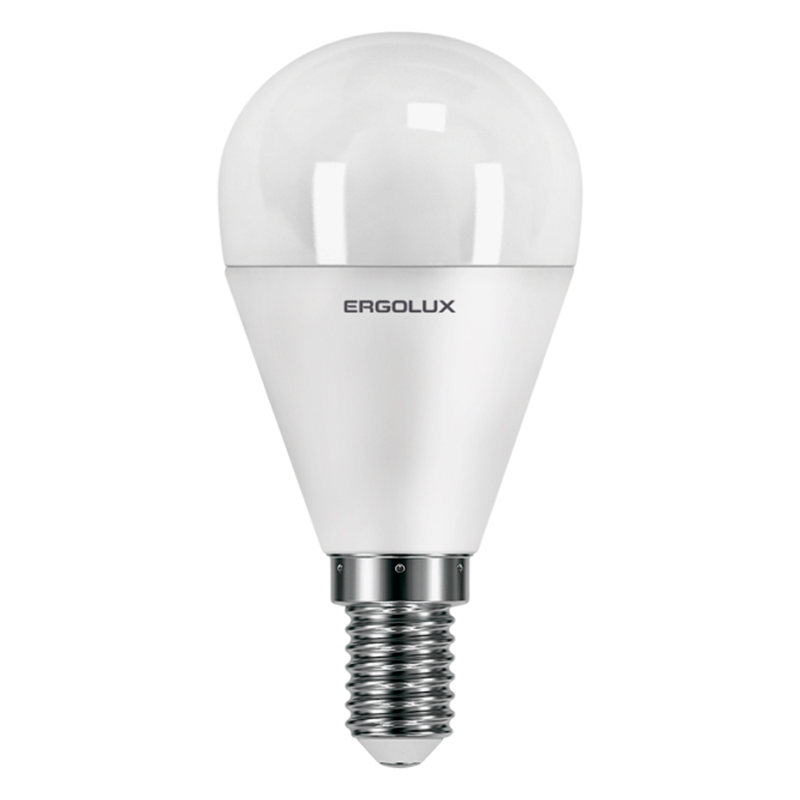 Лампа светодиодная Ergolux G45 E14 9W 6500К 172-265V шар (1/10/100)
