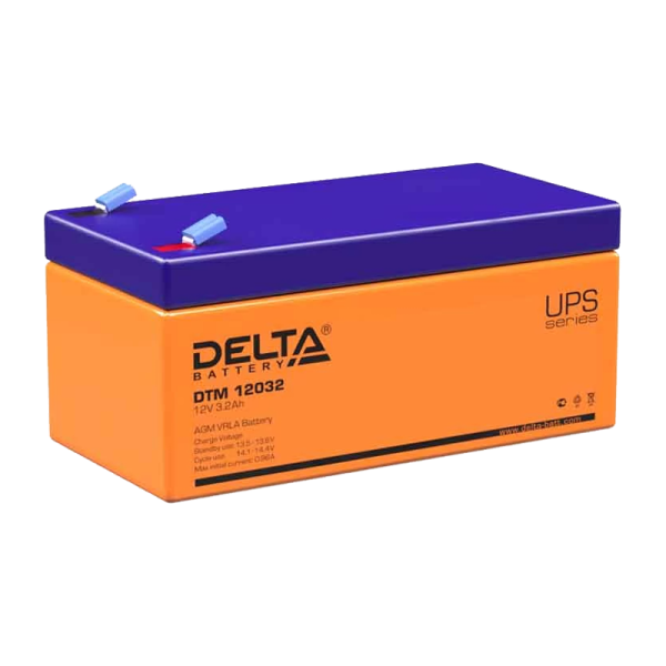 Аккумулятор свинцово-кислотный Delta DTM 12032 12V 3.2Ah (1/10)