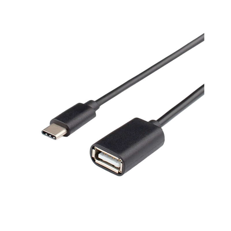 Кабель Atcom Type-C (m)-USB (f) 0.1м ПВХ черный (1/10/500)