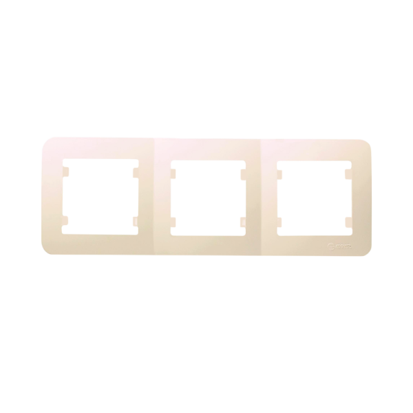 Рамка Makel Lillium Natural 3пост. кремовый 55213 (1/20)