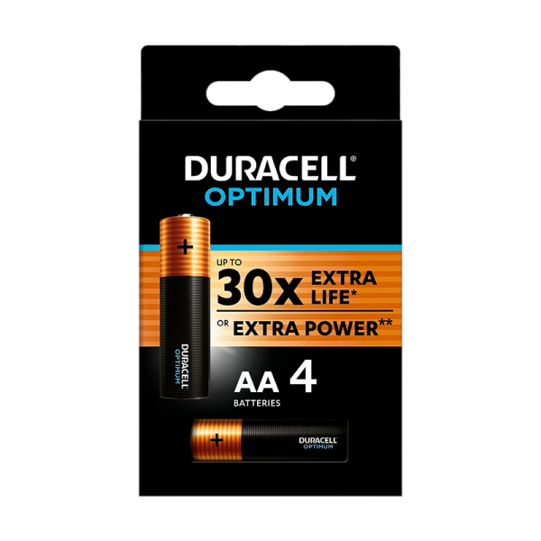 Батарейка Duracell Optimum LR6 AA BL4 Alkaline 1.5V (4/64)