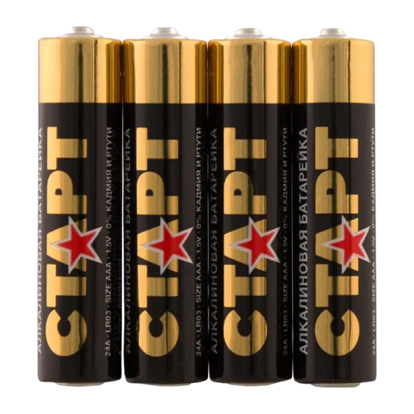 Батарейка Старт LR03 AAA Shrink 4 Alkaline 1.5V (4/40/720)