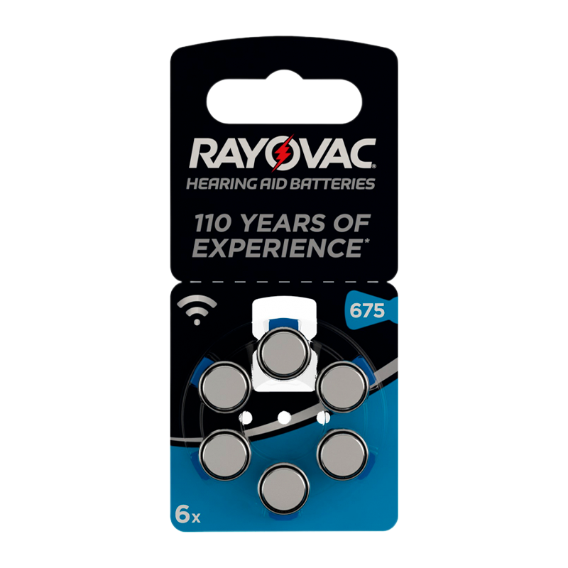 Батарейка Rayovac ACOUSTIC ZA675 BL6 Zinc Air 1.45V 0%Hg (6/60/600)