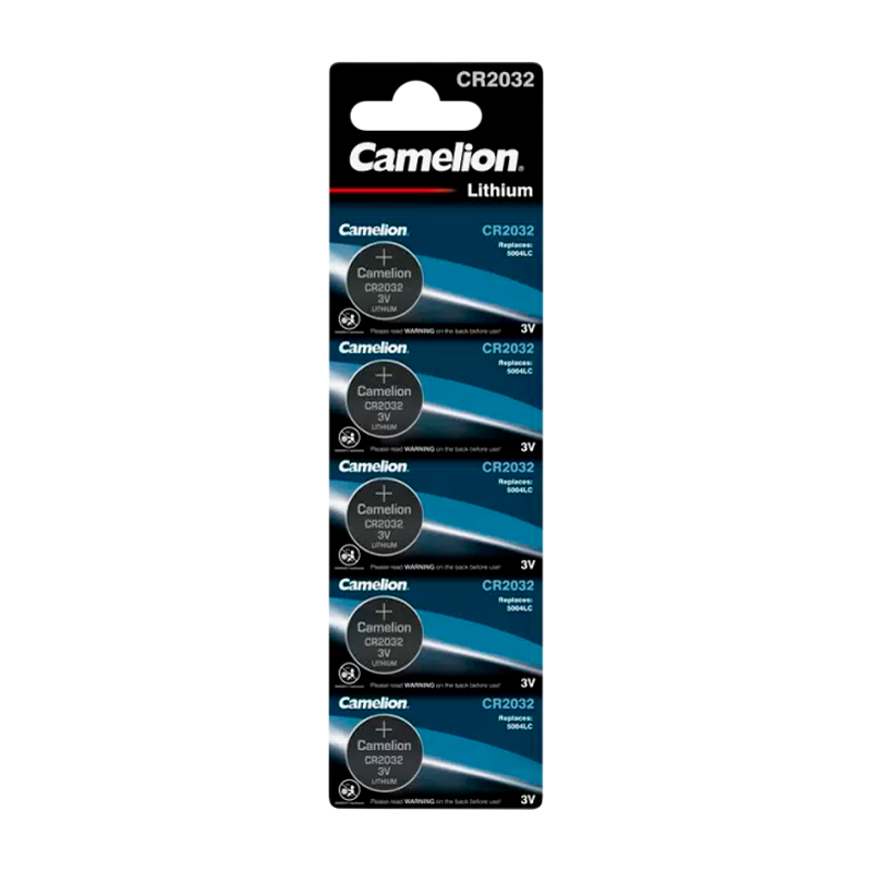 Батарейка Camelion CR2032 BL5 Lithium 3V (5/50/1800)