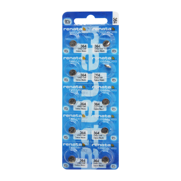 Батарейка Renata 364 (SR621SW) BL10 Silver Oxide 1.55V (10/100)