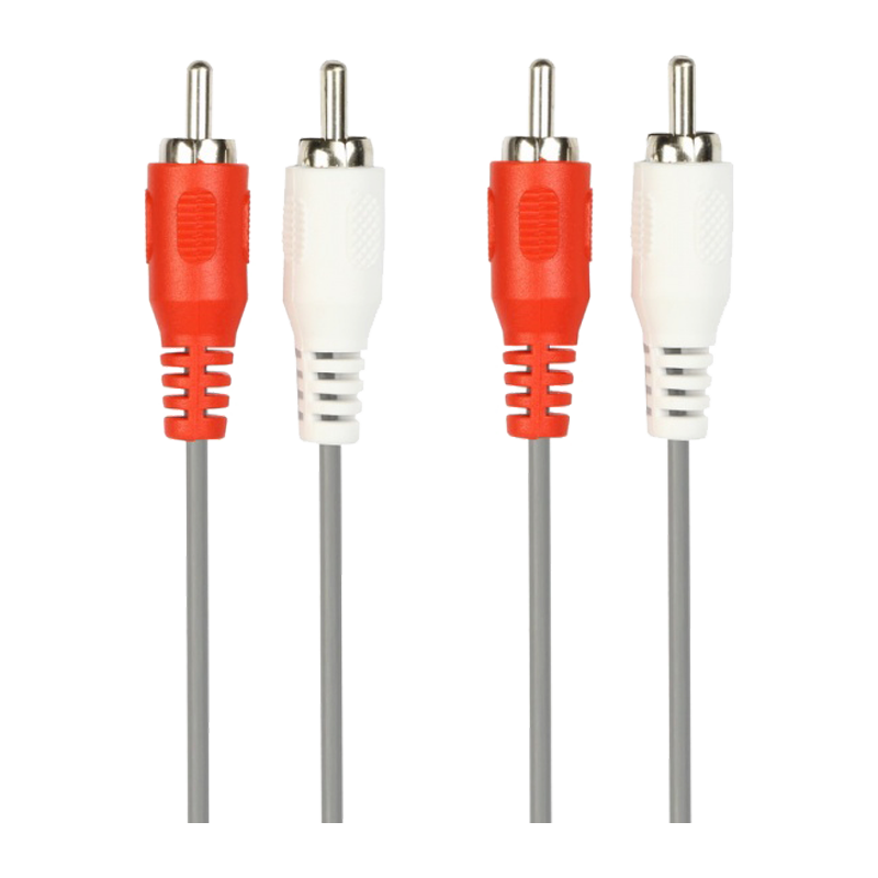 Кабель Smartbuy KA-223 2xRCA (m)-2xRCA (m) 3.0м силикон серый (1/200)