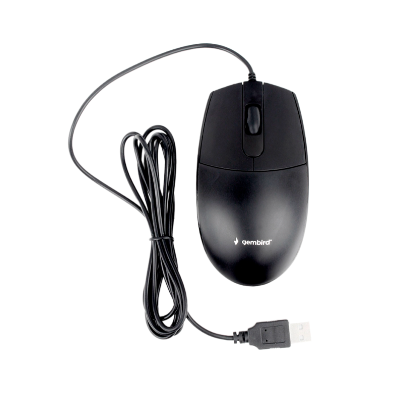 Мышь проводная Gembird MOP-420 классическая USB черный (1/100)