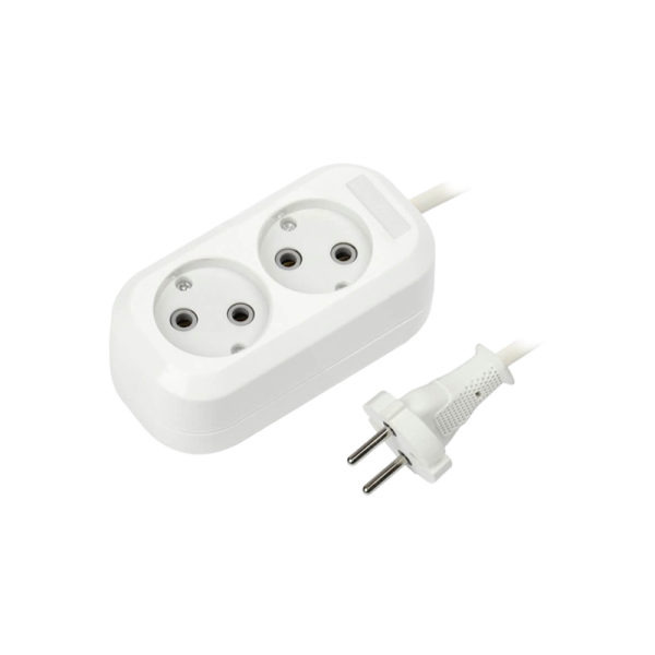 Удлинитель Smartbuy 2р.Б/З 10A 2.0м ПВС белый (1/50)