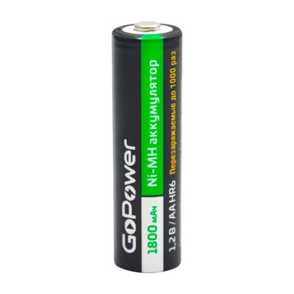 Аккумулятор бытовой GoPower HR6 AA BL2 NI-MH 1800mAh (2/20/240)