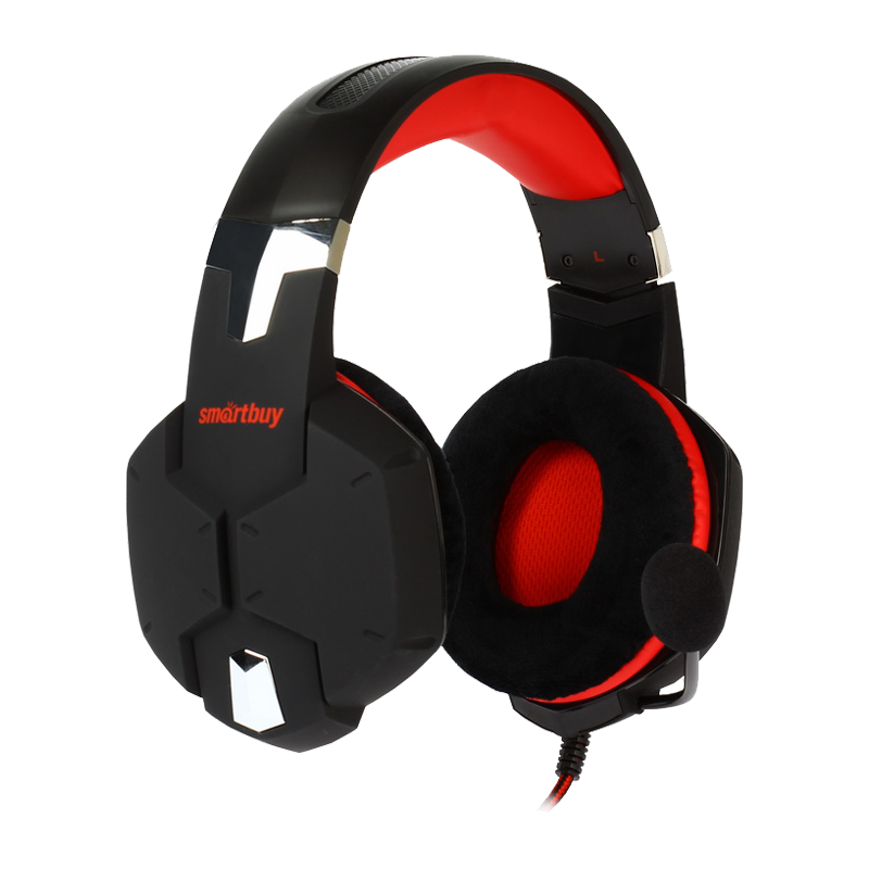 Наушники полноразмерные Smartbuy Rush Viper с микр. игровые черный красный