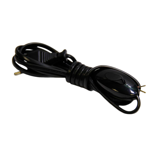 Выключатель для бра Makel 1-клав.пластик провод черный 10035