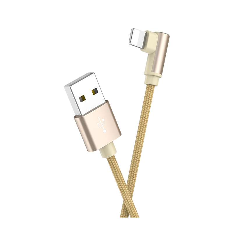 Кабель Borofone BX26 USB (m)-Lightning (m) 1.0м 2.4A нейлон золотой (1/360)
