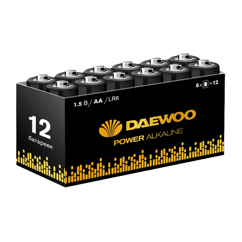 Батарейка Daewoo Power LR6 AA BOX12 Alkaline 1.5V (12/72/576)