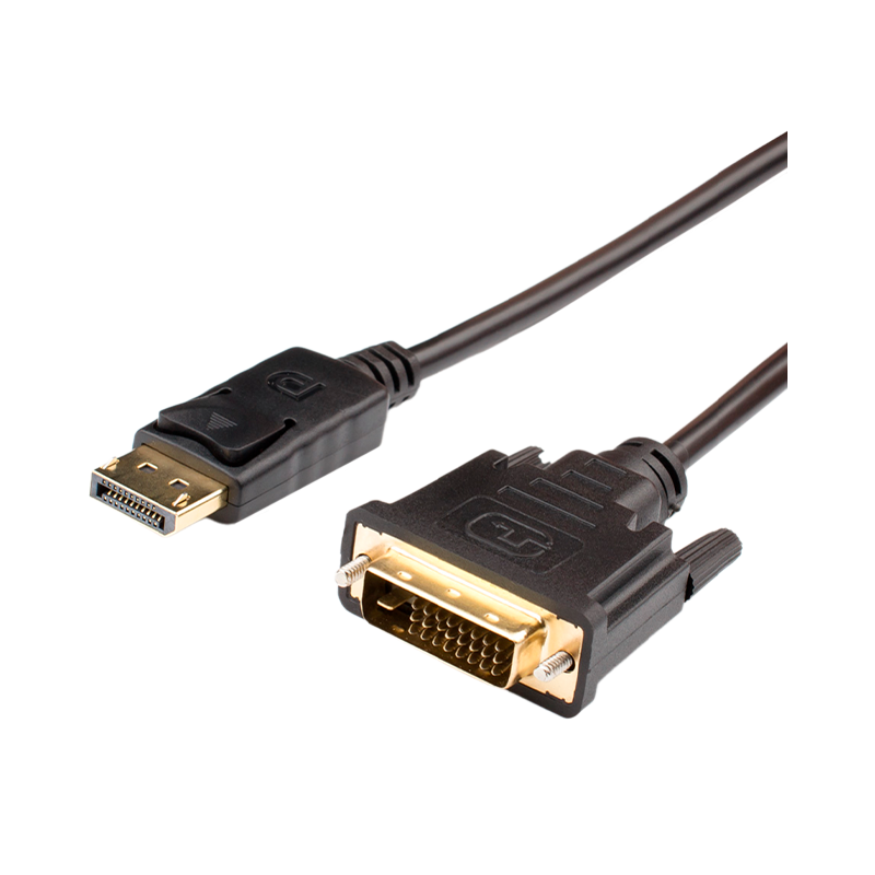 Кабель Atcom AT9504 DVI-D 25 (m)-DisplayPort (m) 1.8м силикон 1080P черный в пакете (1/100)