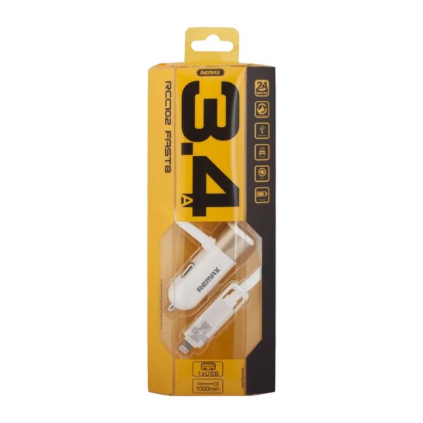 Автомобильное З/У REMAX RCC102 Золотой