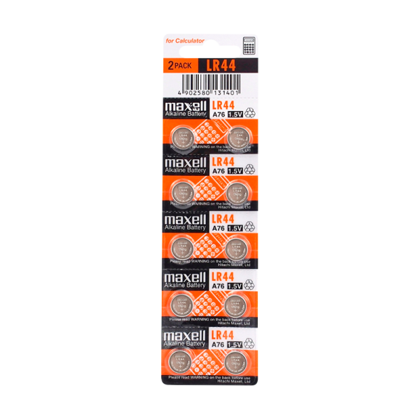 Батарейка Maxell G13/LR1154/LR44/357A/A76 BL10 Alkaline 1.5V (10/200/3600/7200)