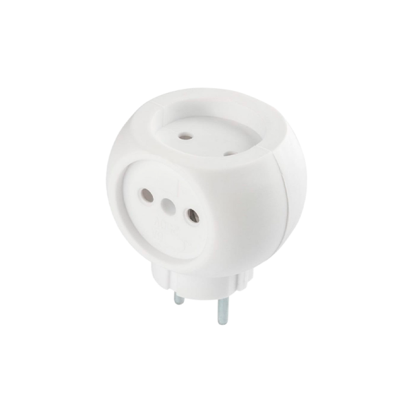 Разветвитель Без бренда "Козлик" 3р.Б/З 6A белый