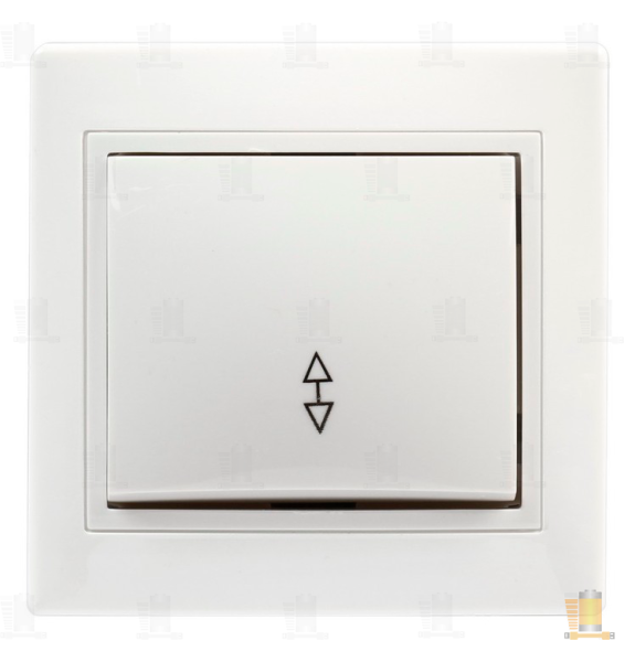 Выключатель Smartbuy проходной 1-клавишный 10А белый, керамика "Венера"