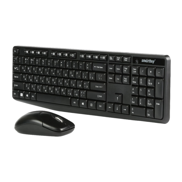 Набор клавиатура+мышь беспроводной Smartbuy 235380AG классическая черный (1/20)