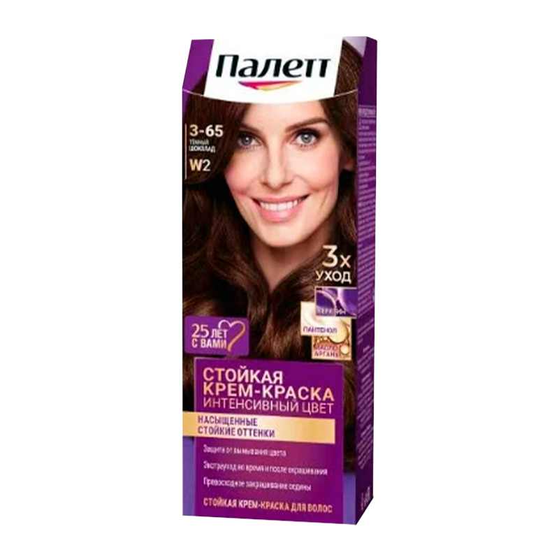Краска для волос Schwarzkopf Palette 110мл W2 Темный шоколад (1/10)