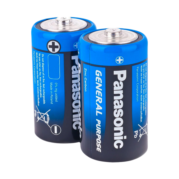 *Батарейка Panasonic GENERAL Purpose R20 D Shrink 2 1.5V (2/24/288) 