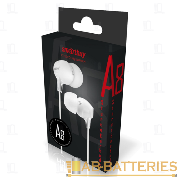 Наушники внутриканальные Smartbuy A8 белый (1/60)