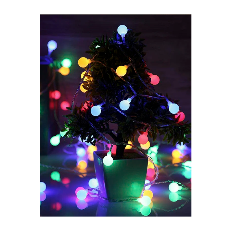 *Гирлянда Космос 30LED 4.4м шарики нить 8 режимов ассорти (1/50) 