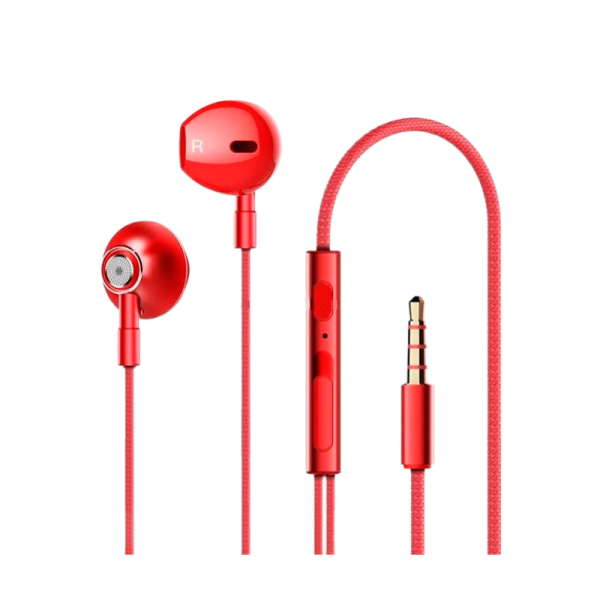 Наушники внутриканальные Lenovo HF140 с микр. красный