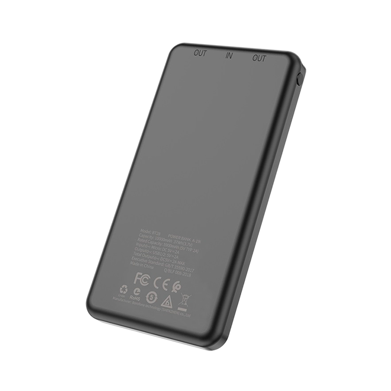 Внешний аккумулятор Borofone BT28 10000mAh 2.0A 2USB черный (1/37)