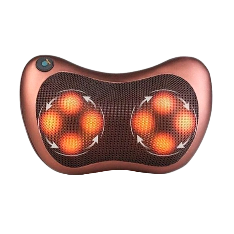 Массажная роликовая подушка Massage Pillow 8028 для шеи и спины Car&Home 8 роликов (25)
