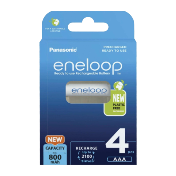 Аккумулятор предзаряженный RTU Panasonic HR03 AAA BL4 NI-MH eneloop 800mAh пласт. футл. (4/40/160)