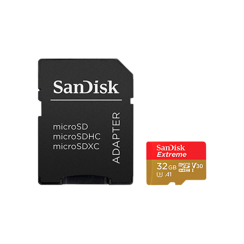 Карта памяти microSD SanDisk Extreme Action Cameras 32GB Class10 UHS-I (U3) 100 МБ/сек V30 с адаптер