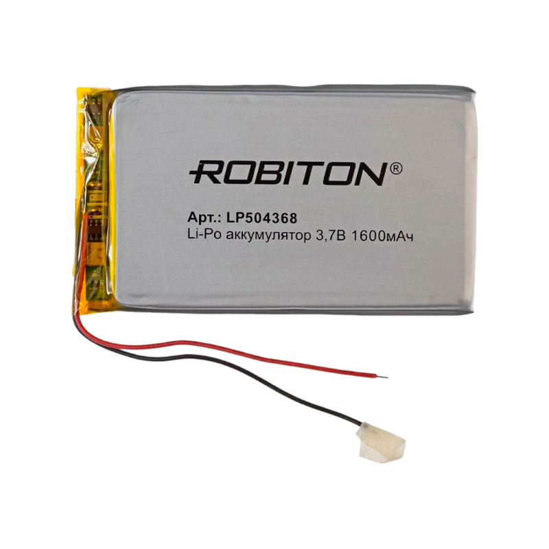 Аккумулятор ROBITON LP504368 3.7В 1600мАч PK1 1/10/250