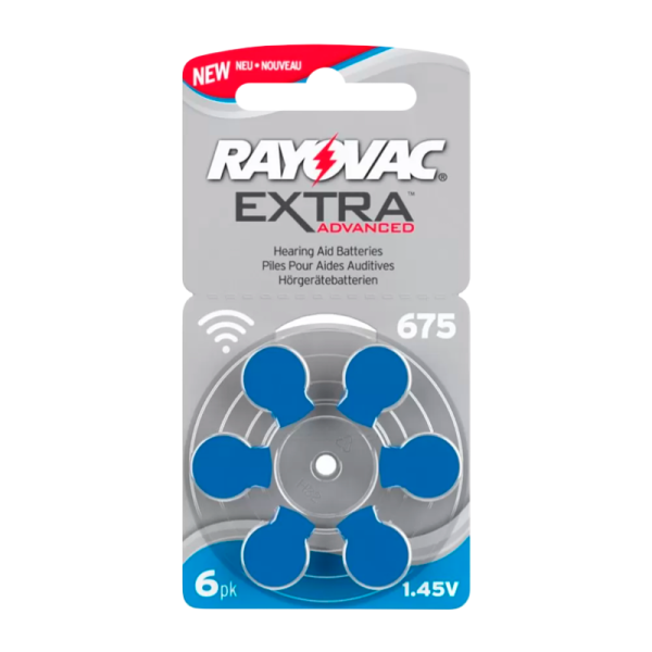 Батарейка Rayovac Extra ZA675 BL6 Zinc Air 1.45V (6/60/600)